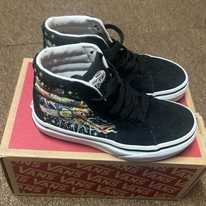 Vans Sk8-HI Glow Wizard Black glow in the dark shoes size 11 kids